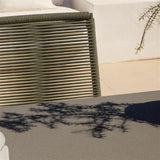 Amelia 6 Seater Dove Grey Concrete Garden Dining Set with Ryder Khaki Chairs - Laura James