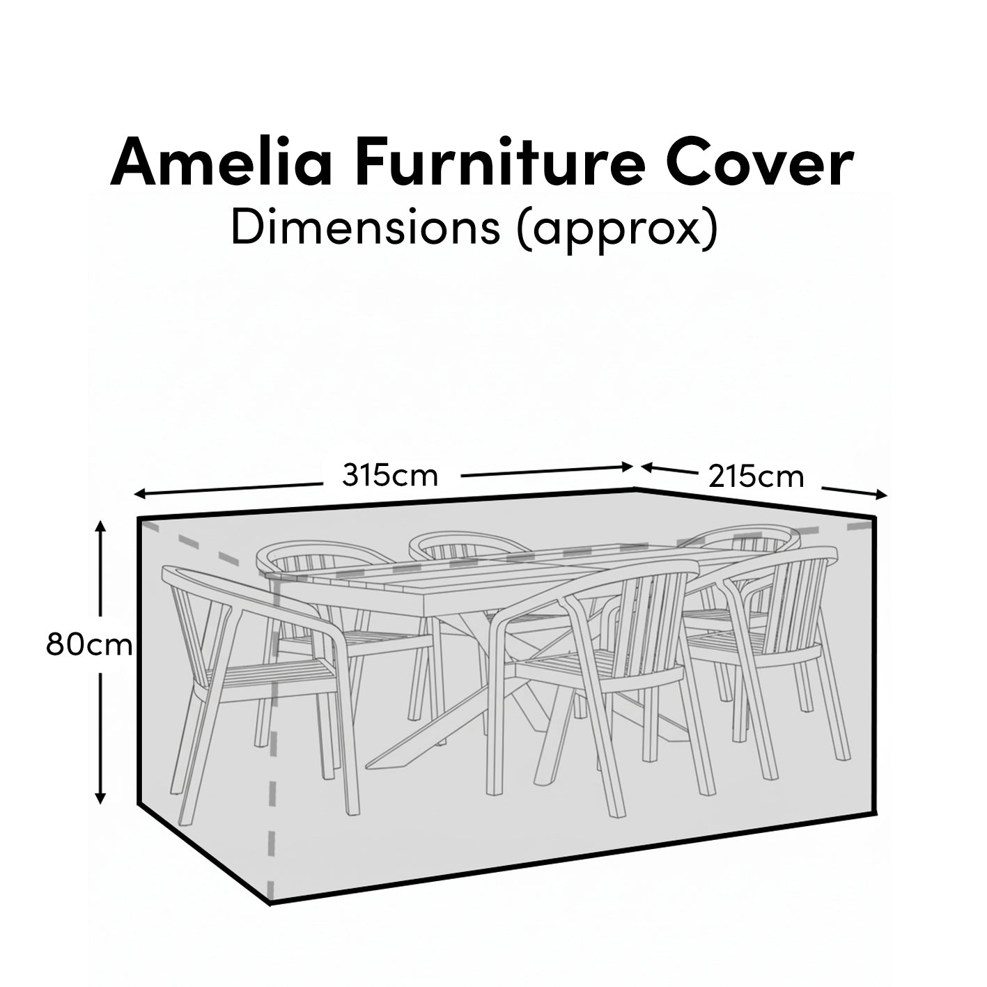 Amelia 6 Seater Shiro Rain Cover - Laura James
