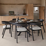 Amelia_Oval_140-180cm_Extending_Dining_Table_Black_Oak_and_Ella_Carver_Dining_Chair_Off_White_Boucle-12 - Laura James