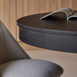 Amelia Black Oak Oval Extending Dining Table Set - 6 Seater - Freya Oat Boucle Dining Chairs- Black Oak Legs - Laura James