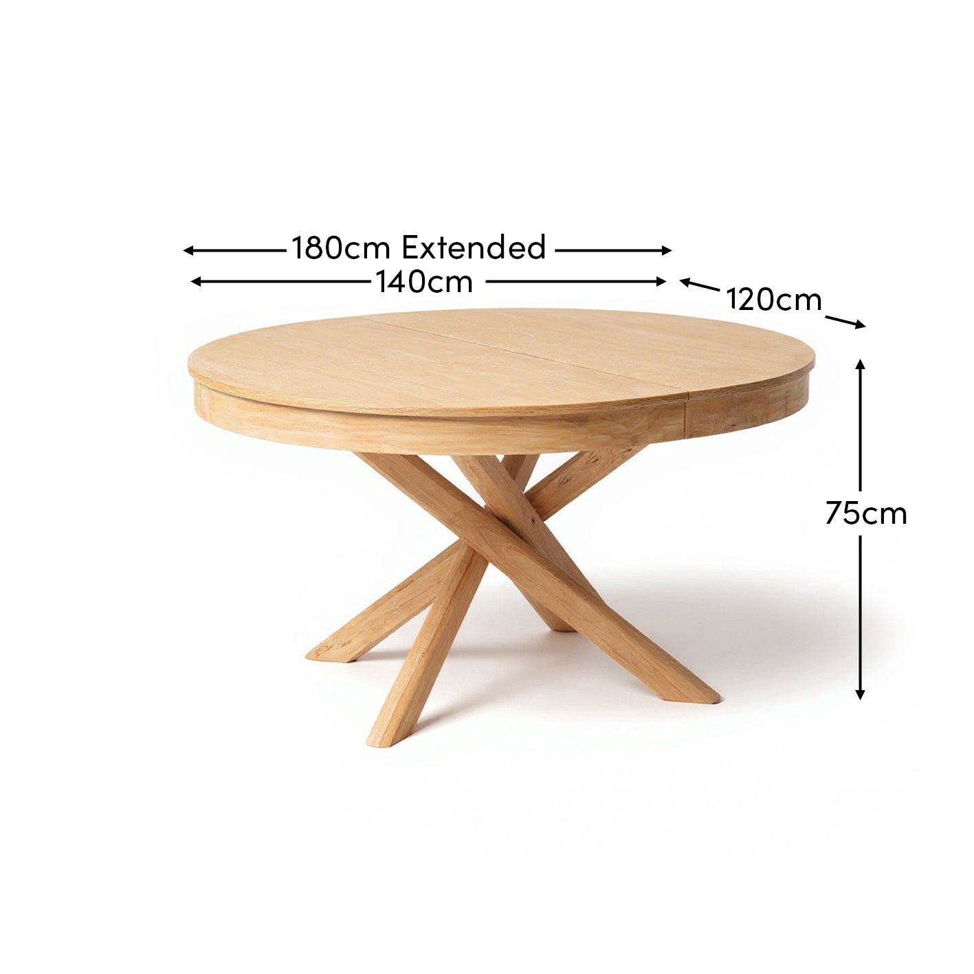 Amelia Whitewash Wood Extendable Dining Table - Laura James 