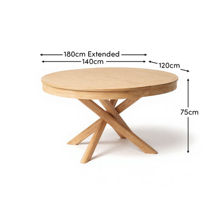 Amelia Whitewash Wood Extendable Dining Table - Laura James 