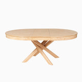 Amelia Oval 140 - 180cm Extending Dining Table Top - Whitewash Oak - Laura James 