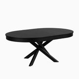 Amelia Black Oak Extendable Dining Table - Laura James