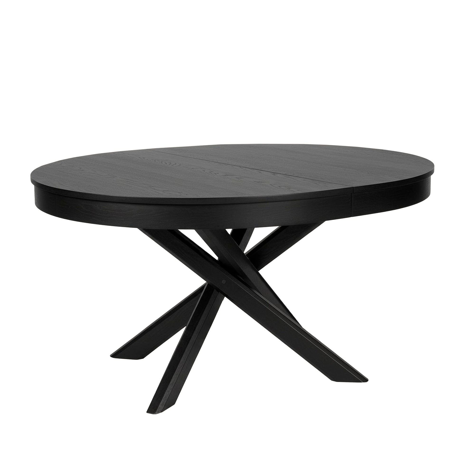 Amelia Black Oak Extendable Dining Table - Laura James