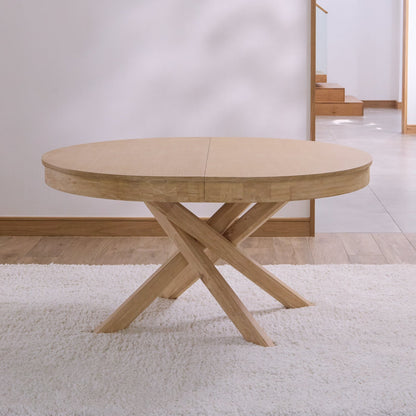 Amelia Whitewash Oak Extendable Dining Table - Laura James