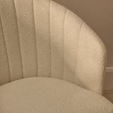 Arabella Light Beige Boucle Dining Chairs - Set of 2 - Black Oak Legs - Laura James