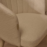 Arabella Light Beige Boucle Dining Chair - Set of 2 - Whitewash Oak Legs - Laura James