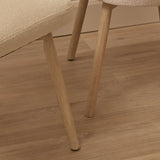 Arabella Light Beige Boucle Dining Chair - Set of 2 - Whitewash Oak Legs - Laura James