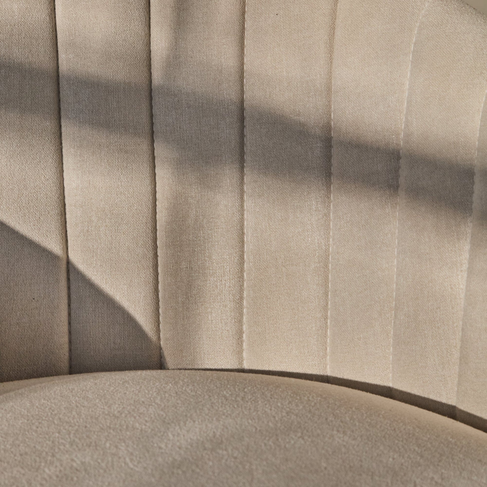 Arabella Office Swivel Chair - Natural Beige with Black Legs - Laura James
