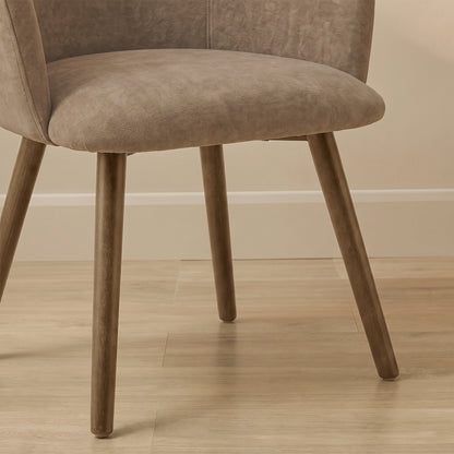 Archer Natural Brown Dining Chair - Set of 2 - Almond Brown Legs - Laura James