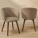 Archer Natural Brown Dining Chair - Set of 2 - Coffee Brown Legs - Laura James 