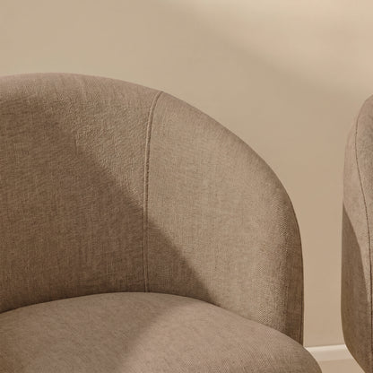 Archer Natural Brown Dining Chair - Set of 2 - Coffee Brown Legs - Laura James 
