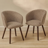 Archer Natural Brown Dining Chair - Set of 2 - Coffee Brown Legs - Laura James 
