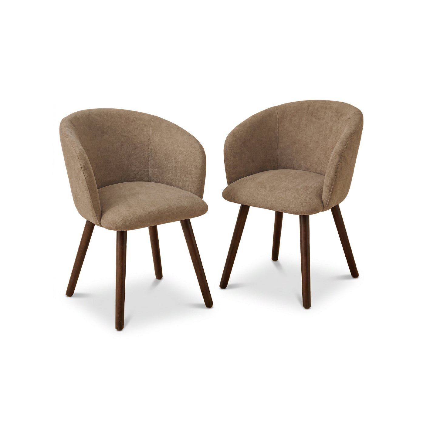 Archer Natural Brown Dining Chair - Set of 2 - Coffee Brown Legs - Laura James 