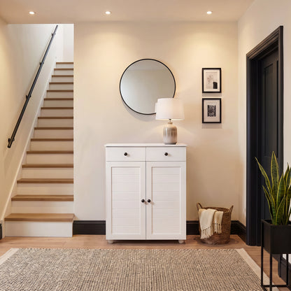 Ascot Shoe Cabinet - White Storage Cupboard