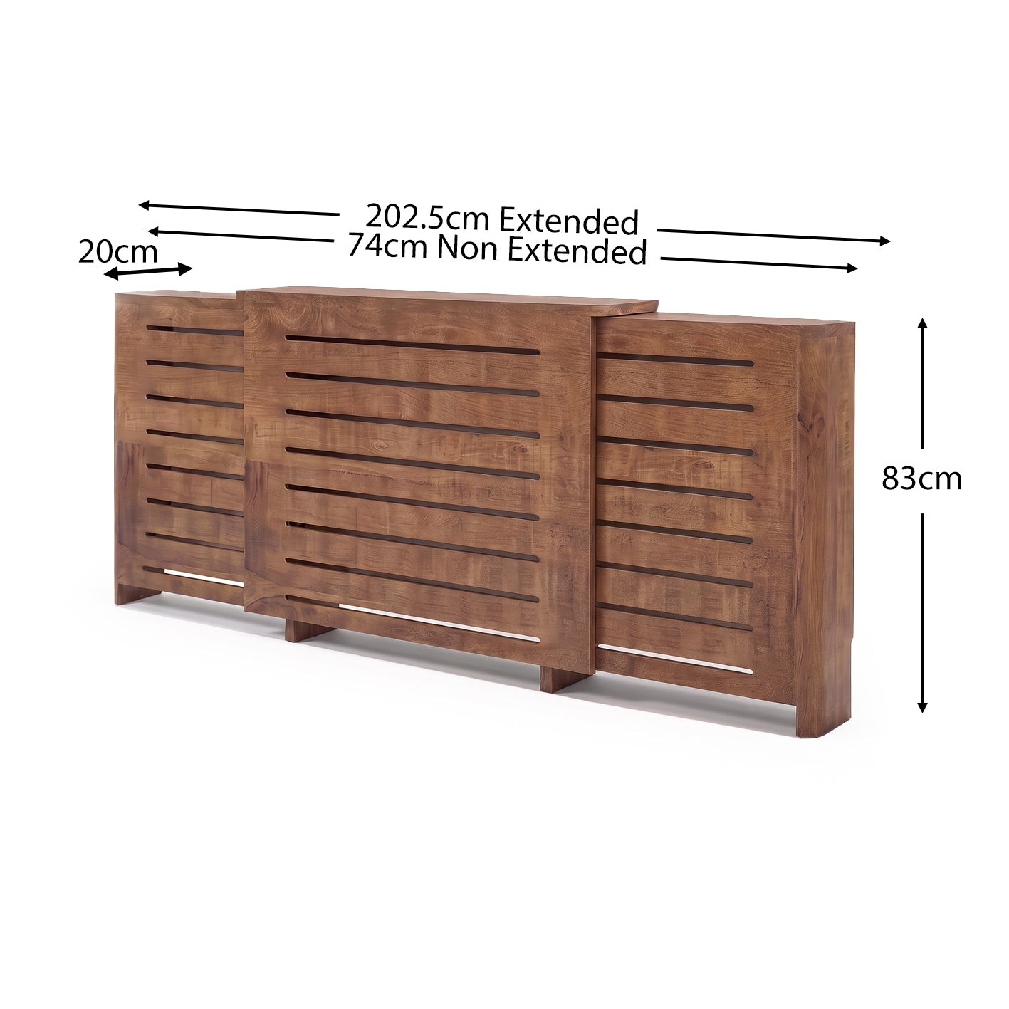 Asha Adjustable Radiator Cover - Almond Brown - Laura James 