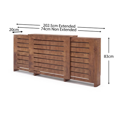 Asha Adjustable Radiator Cover - Almond Brown - Laura James 