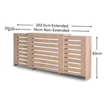 Asha Adjustable Radiator Cover - Chalked Mango Wood - Laura James 