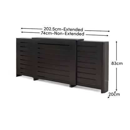 Asha Adjustable Radiator Cover - Jet Black - Laura James 