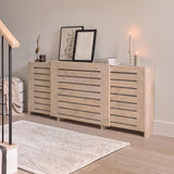 Asha Adjustable Radiator Cover - Chalked Mango Wood - Laura James 