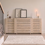 Asha Adjustable Radiator Cover - Chalked Mango Wood - Laura James 