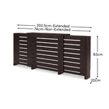 Asha Adjustable Radiator Cover - Coffee Brown - Laura James 