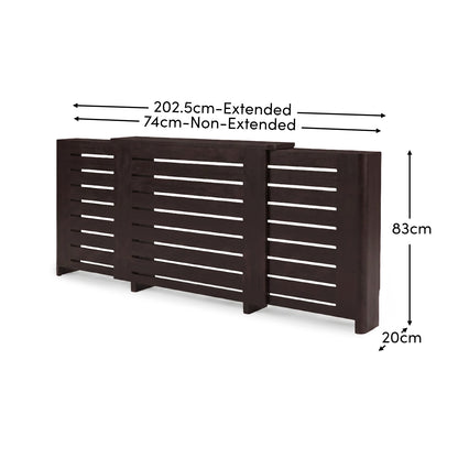 Asha Adjustable Radiator Cover - Coffee Brown - Laura James 