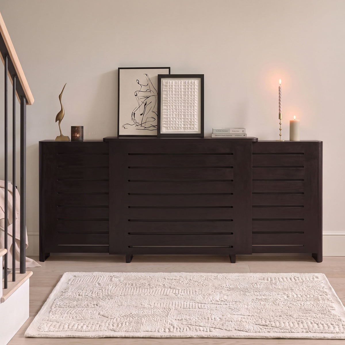 Asha Adjustable Radiator Cover - Coffee Brown - Laura James 