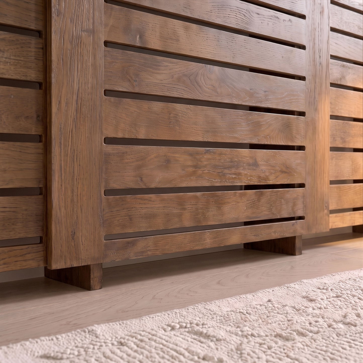 Asha Adjustable Radiator Cover - Almond Brown - Laura James 