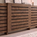 Asha Adjustable Radiator Cover - Almond Brown - Laura James 
