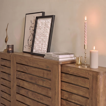 Asha Adjustable Radiator Cover - Almond Brown - Laura James 