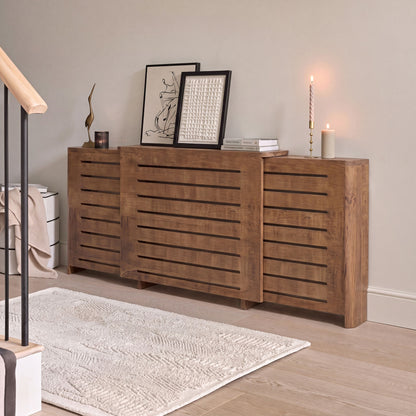 Asha Adjustable Radiator Cover - Almond Brown - Laura James 
