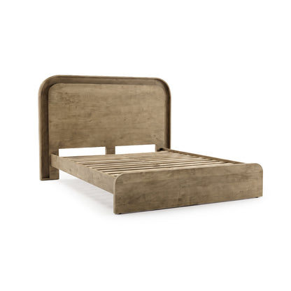 Asha Double Bed Frame - Almond Brown Mango Wood - Laura James 