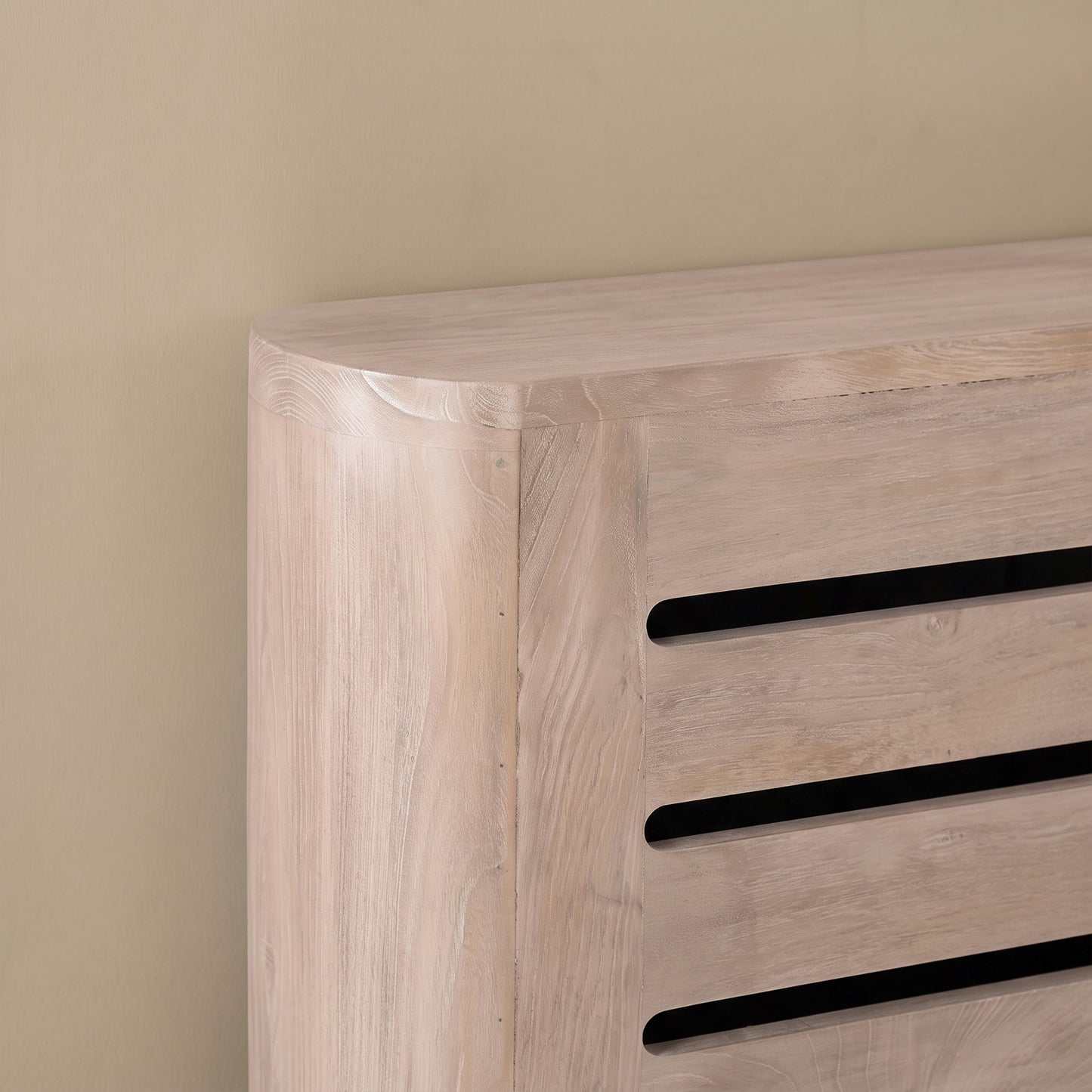 Asha Large Radiator Cover - Chalked Mango Wood - Laura James 