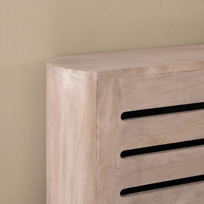 Asha Large Radiator Cover - Chalked Mango Wood - Laura James 