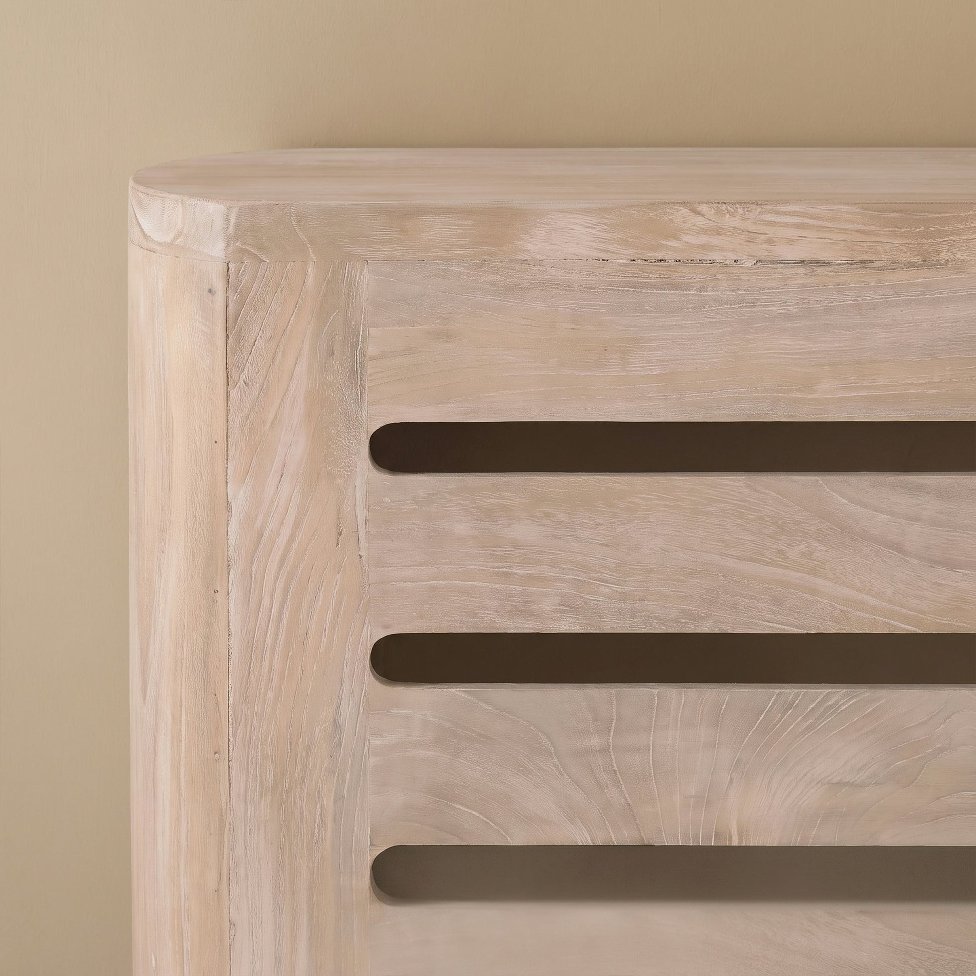 Asha Large Radiator Cover - Chalked Mango Wood - Laura James 