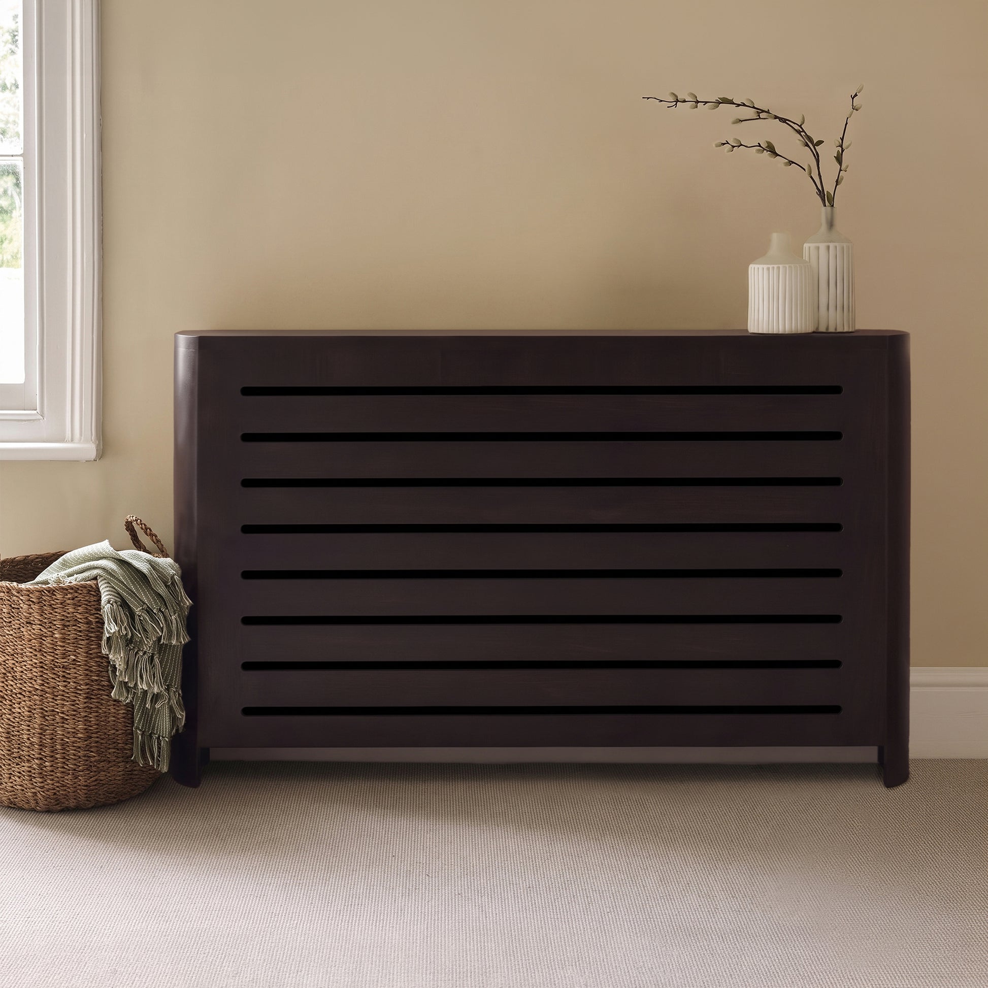 Asha Large Radiator Cover - Coffee Brown - Laura James 