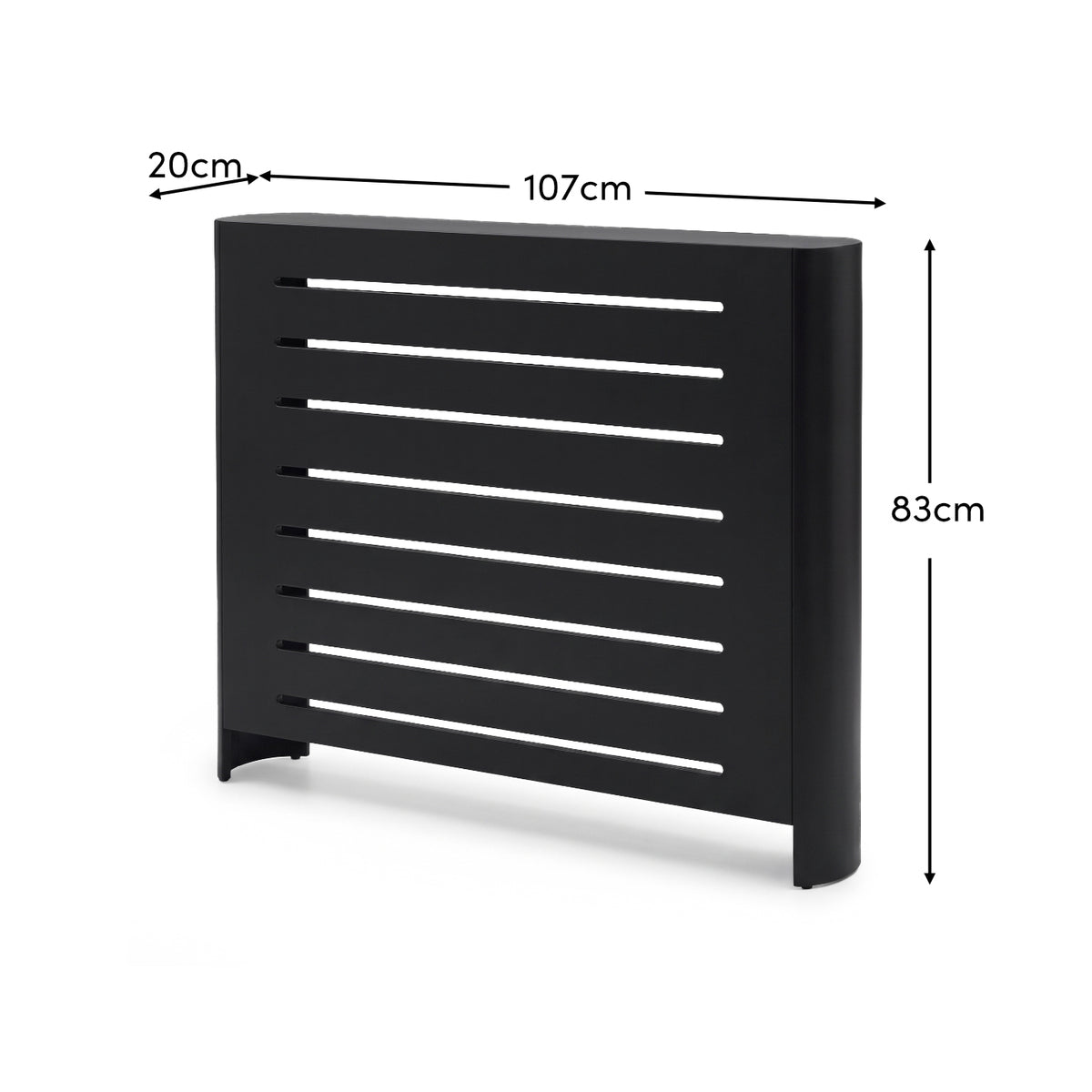 Asha Medium Radiator Cover - Jet Black - Laura James 