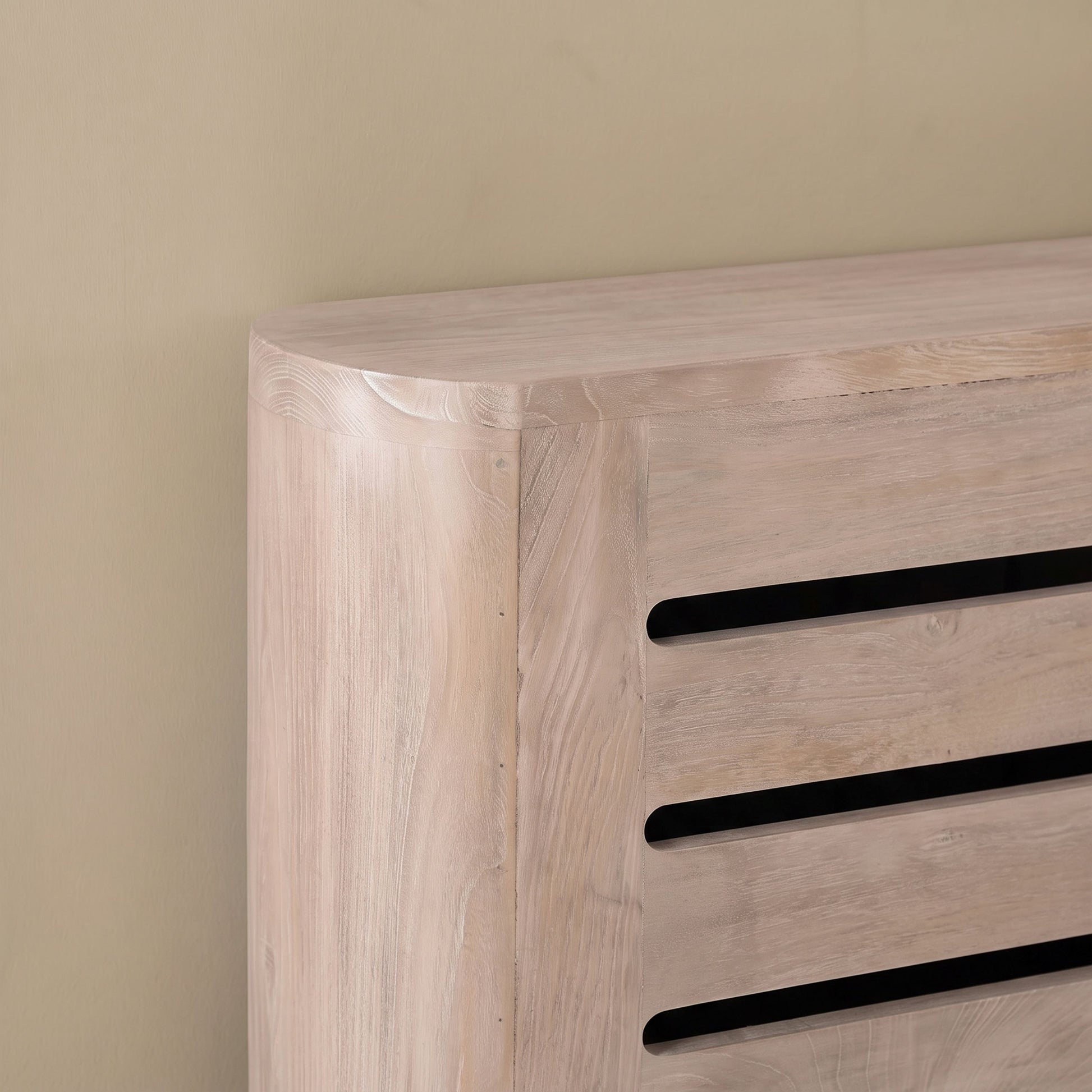 Asha Small Radiator Cover - Chalked Mango Wood - Laura James 
