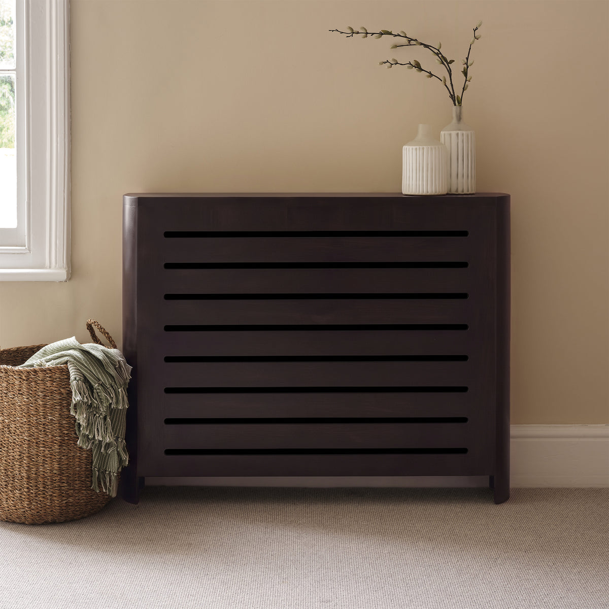 Asha Medium Radiator Cover - Coffee Brown - Laura James 