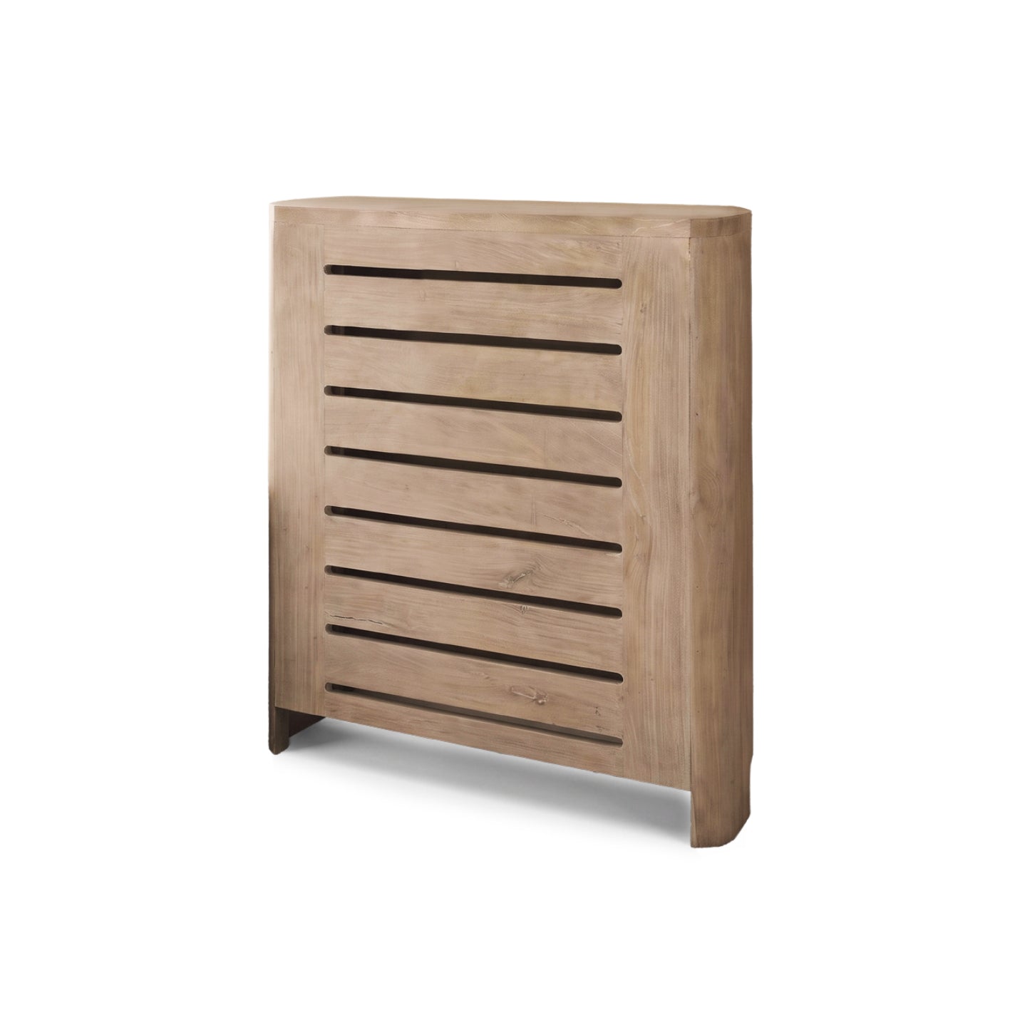 Asha Small Radiator Cover - Chalked Mango Wood - Laura James 