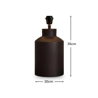 Ashbrook 32cm Table Lamp Base - Matte Black - Laura James 
