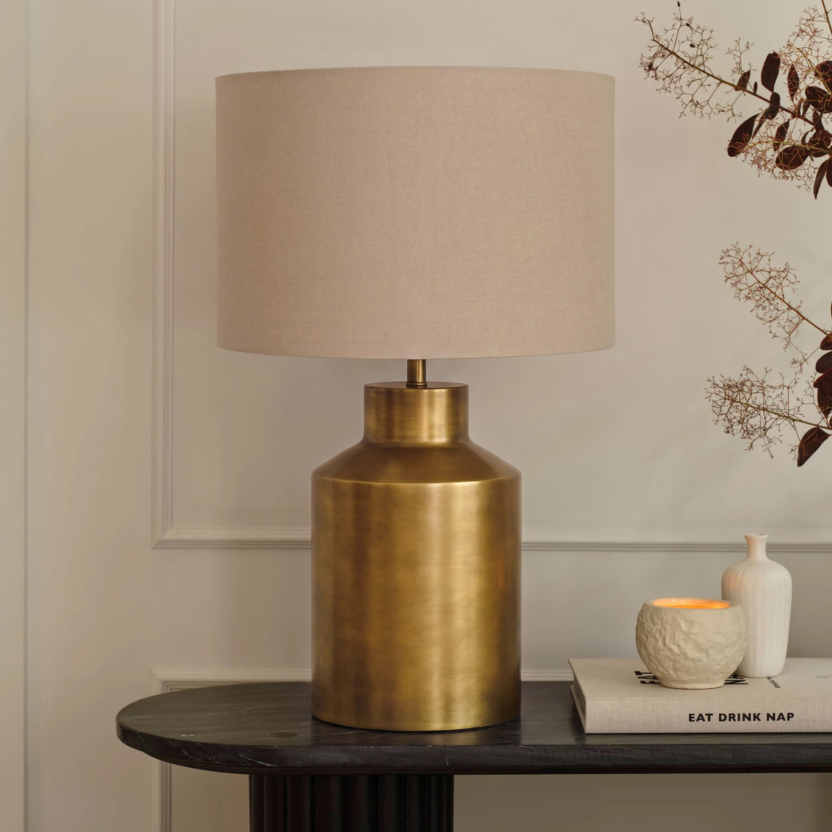 Ashbrook 32cm Table Lamp Base - Heirloom Brass - Laura James 