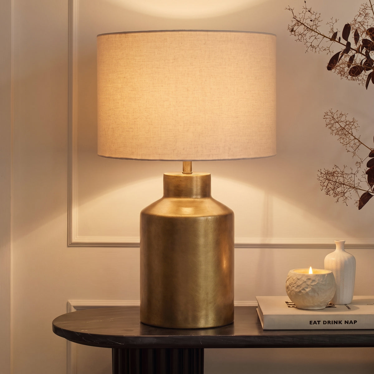 Ashbrook 32cm Table Lamp Base - Heirloom Brass - Laura James 