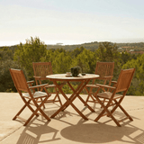 Ashby Wooden Round Folding Table - Laura James