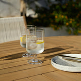 Ashby 6 Seater White Acacia Garden Dining Set with Cove Beige Rope Chairs - 130cm - Laura James