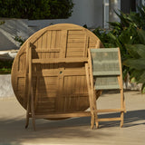 Ashby 6 Seater White Acacia Garden Dining Set with Cove Green Rope Chairs - 160cm - Laura James