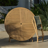 Ashby 6 Seater White Acacia Garden Dining Set with Cove Green Rope Chairs - 160cm - Laura James