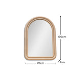 Ashridge 100x70cm Arch Wall Mirror - Oatmeal - Laura James 